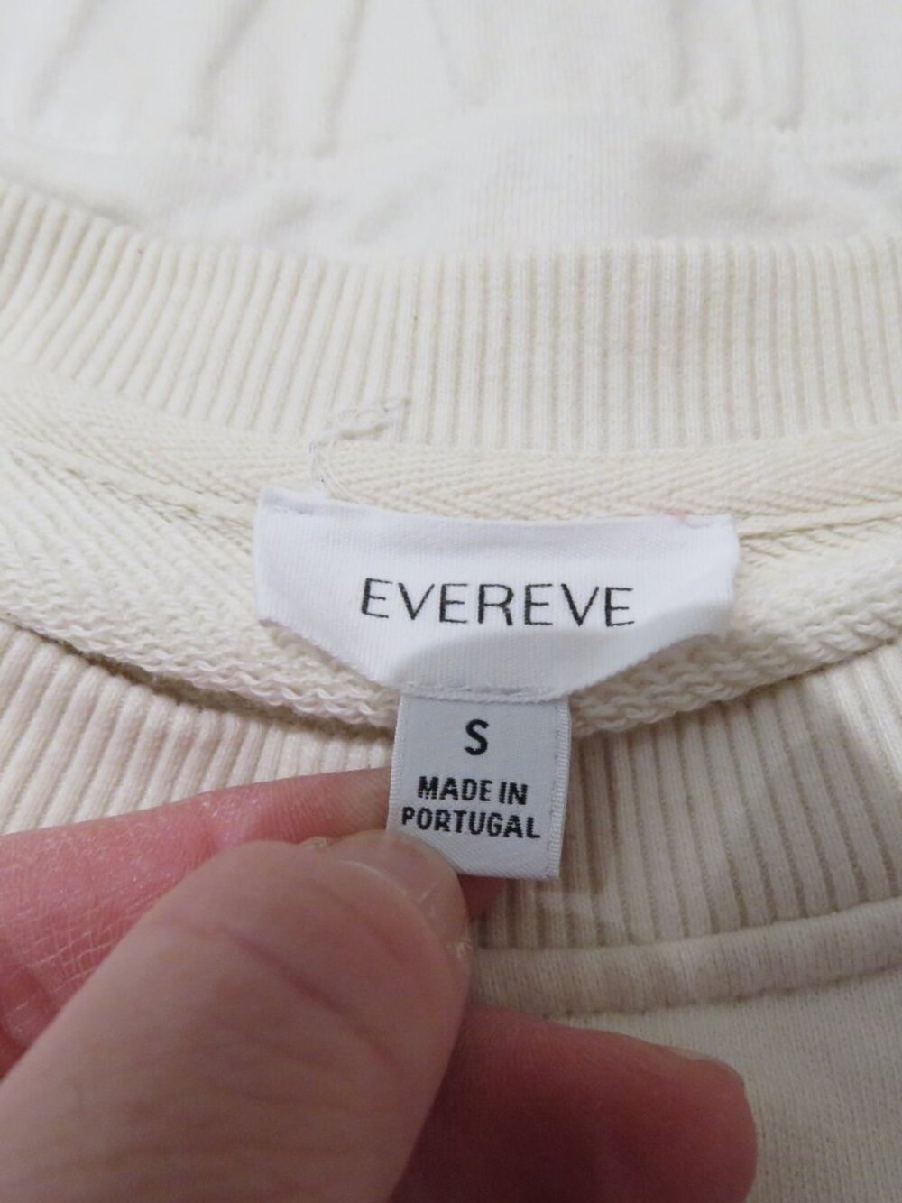 EVEREVE Ava Colorblock Cotton Sweatshirt Small Preppy Casual Travel Comfy - Picture 12 of 13